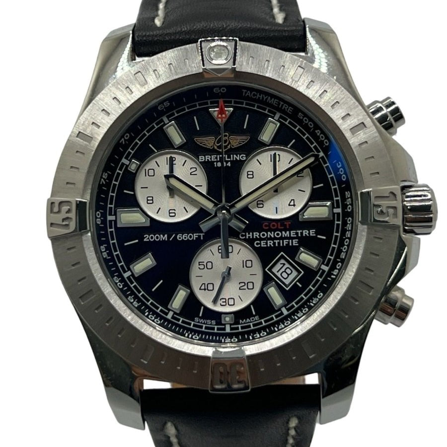 Montre BREITLING Colt Chronograph en acier et cuir - Castafiore