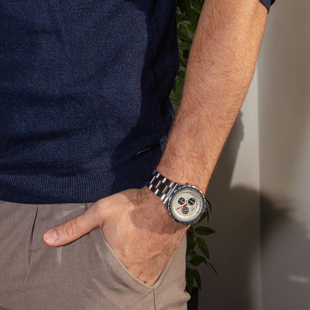 Montre BREITLING "Jupiter Pilot" en acier et quartz - Castafiore