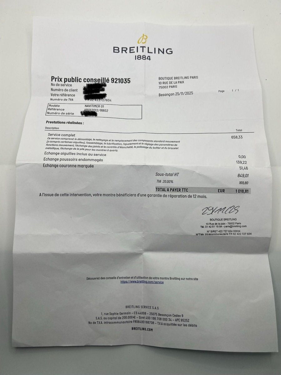 Montre BREITLING Navitimer 01 en acier - Castafiore