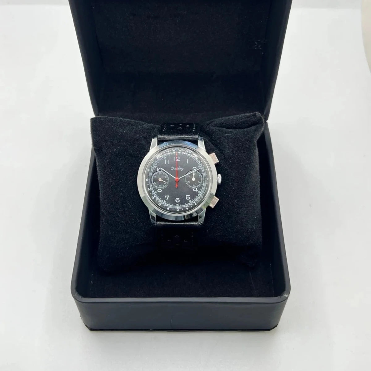 Montre BREITLING "Premier Chronograph" en acier inoxydable et cuir - Castafiore