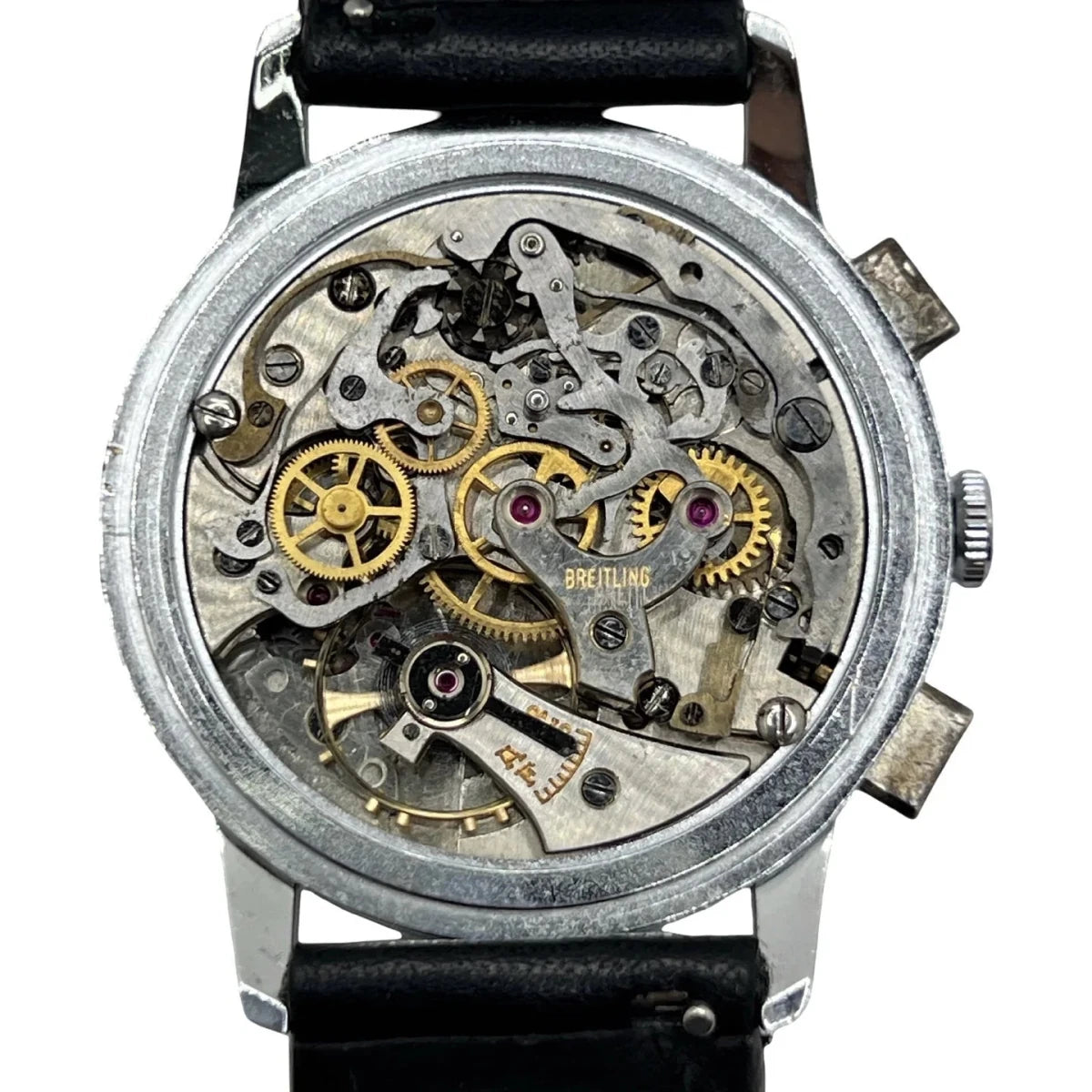 Montre BREITLING "Premier Chronograph" en acier inoxydable et cuir - Castafiore