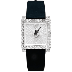Montre BUCCELLATI "Venuschron" en or blanc et diamants - Castafiore
