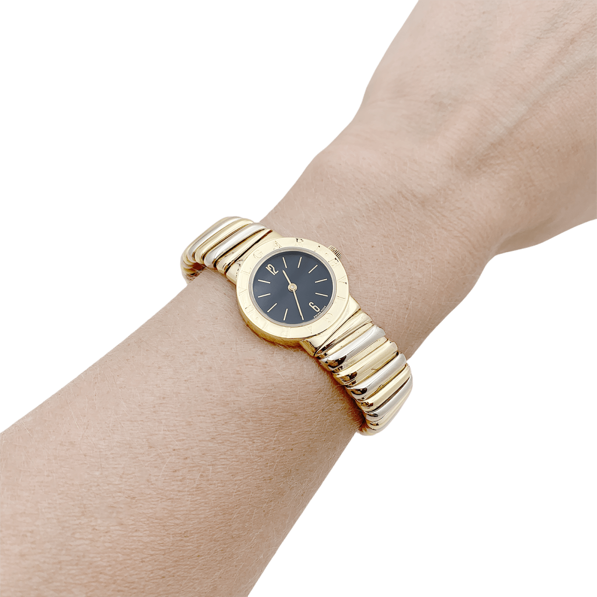 Montre BULGARI "BB 23 2T" en or jaune et or blanc - Castafiore