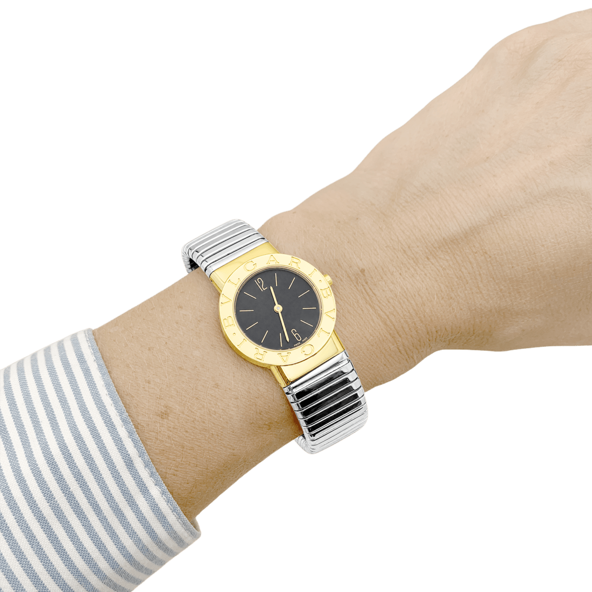 Montre BULGARI "BB 26" en or jaune et acier - Castafiore