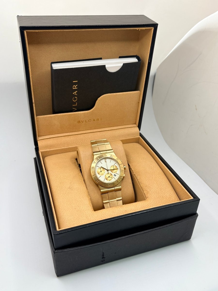 Montre BULGARI "Diagono" en or jaune - Castafiore