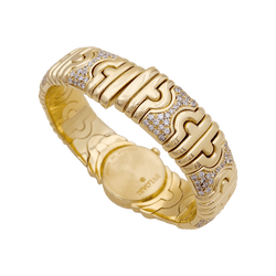Montre BULGARI "Parentesi" en or jaune et diamants - Castafiore