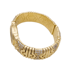 Montre BULGARI "Parentesi" en or jaune et diamants - Castafiore