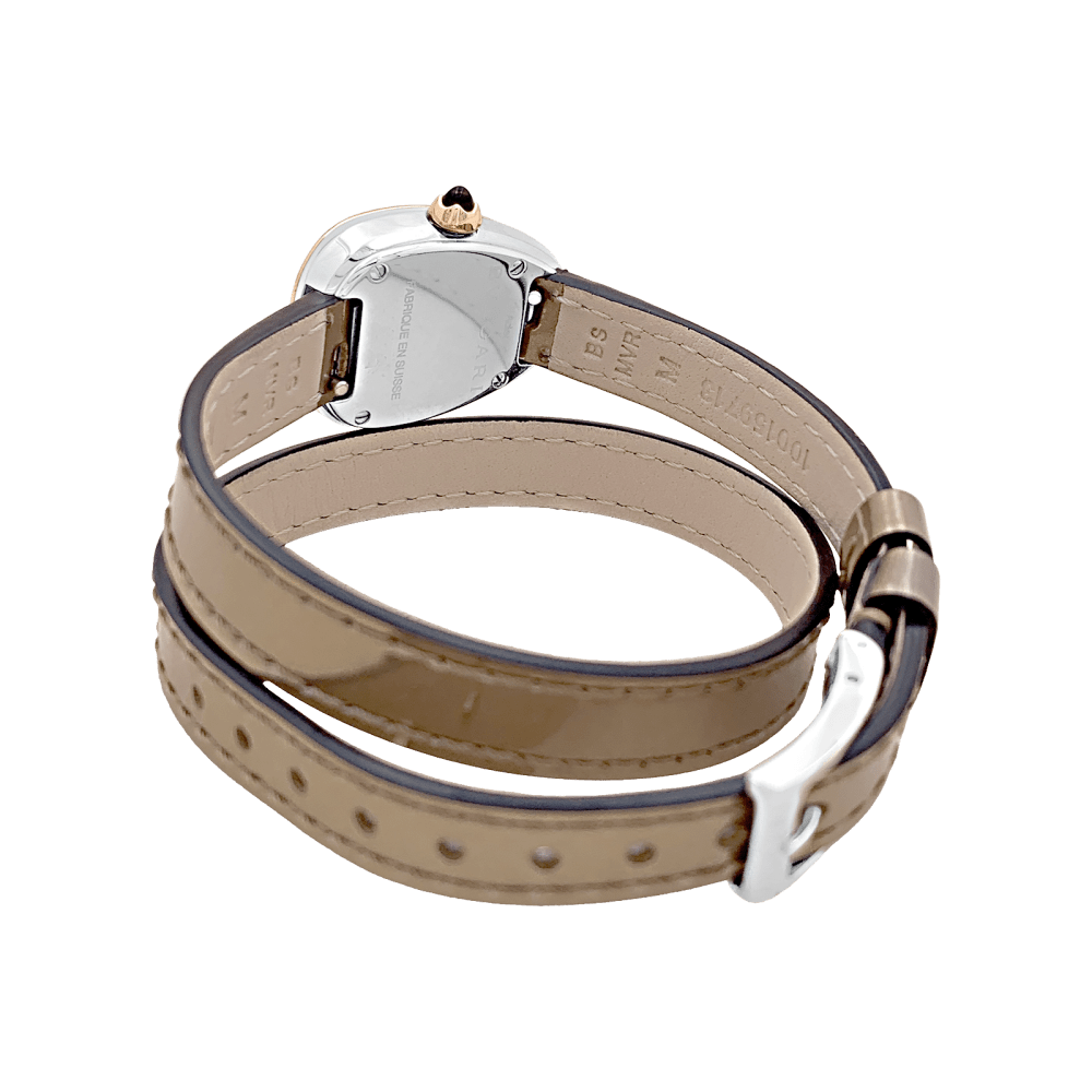 Montre BULGARI "Serpenti" en or rose, acier, cuir et diamants - Castafiore