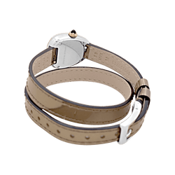 Montre BULGARI "Serpenti" en or rose, acier, cuir et diamants - Castafiore