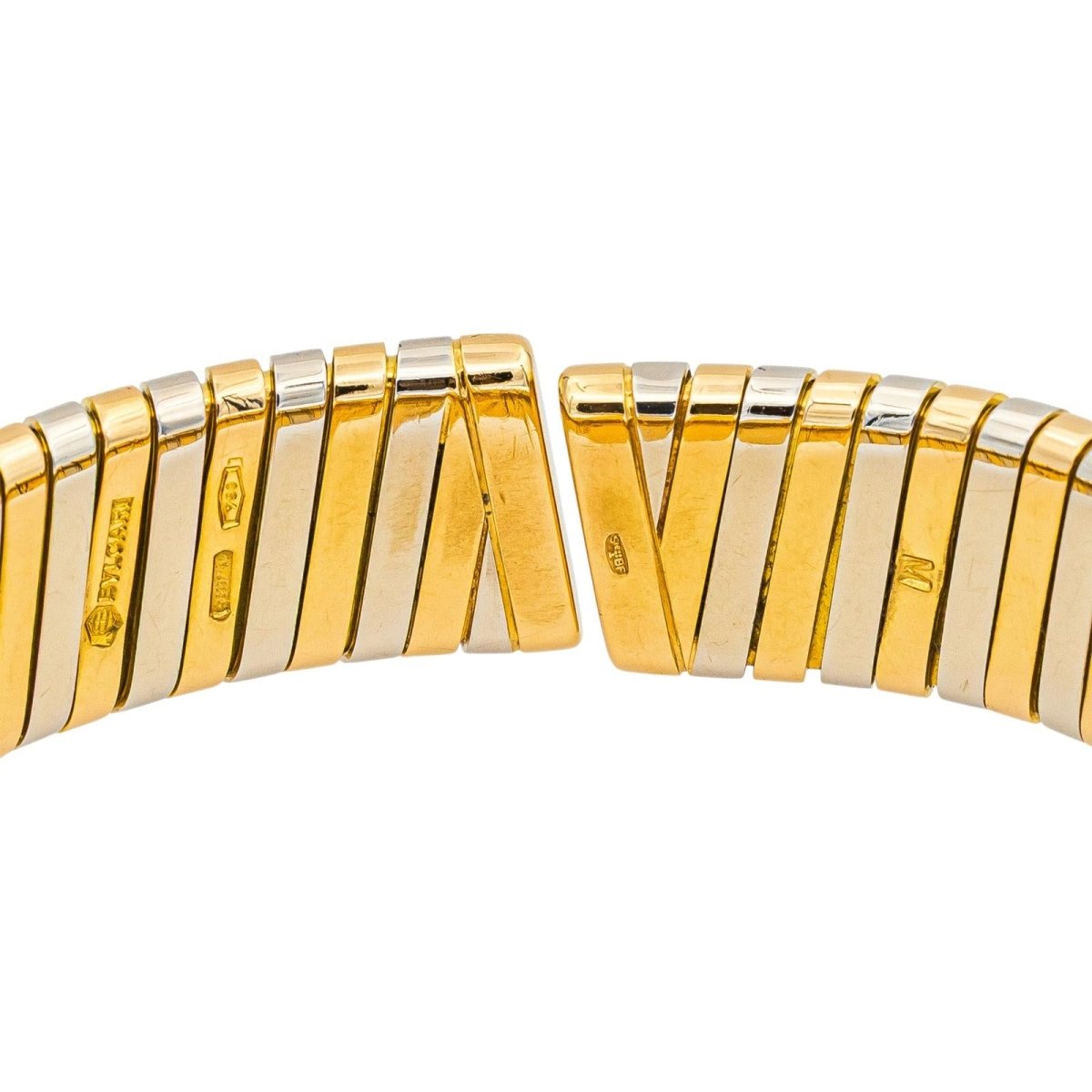 Montre BULGARI "Tubogas" en or jaune et acier - Castafiore