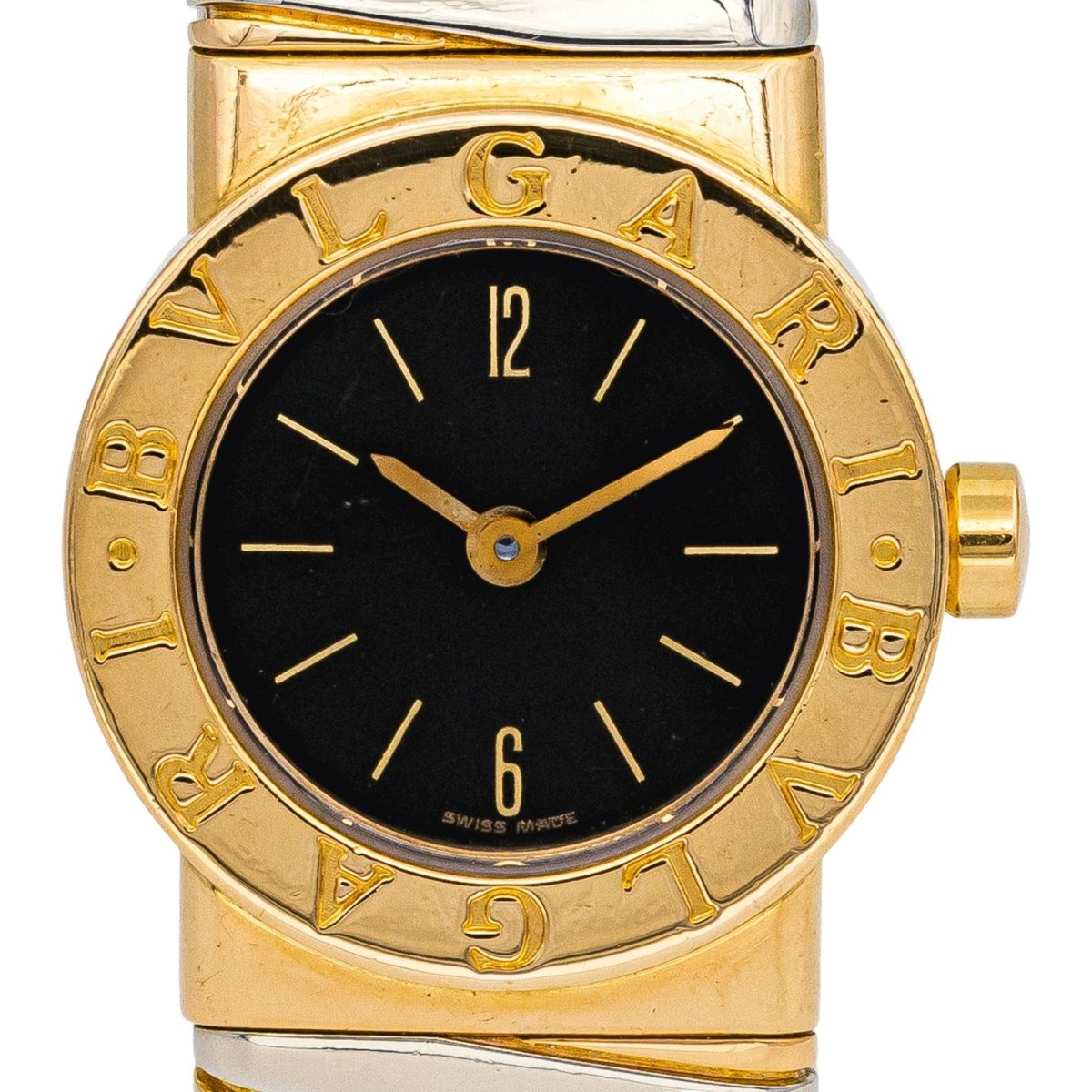 Montre BULGARI "Tubogas" en or jaune et acier - Castafiore