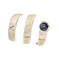 Montre BULGARI "Tubogas" en or jaune et or blanc - Castafiore