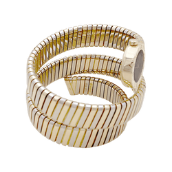 Montre BULGARI "Tubogas" en or jaune et or blanc - Castafiore