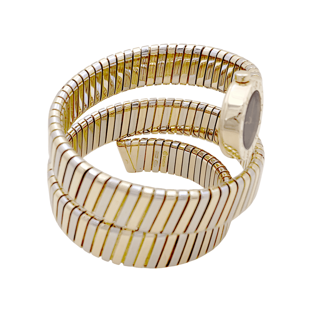 Montre BULGARI "Tubogas" en or jaune et or blanc - Castafiore