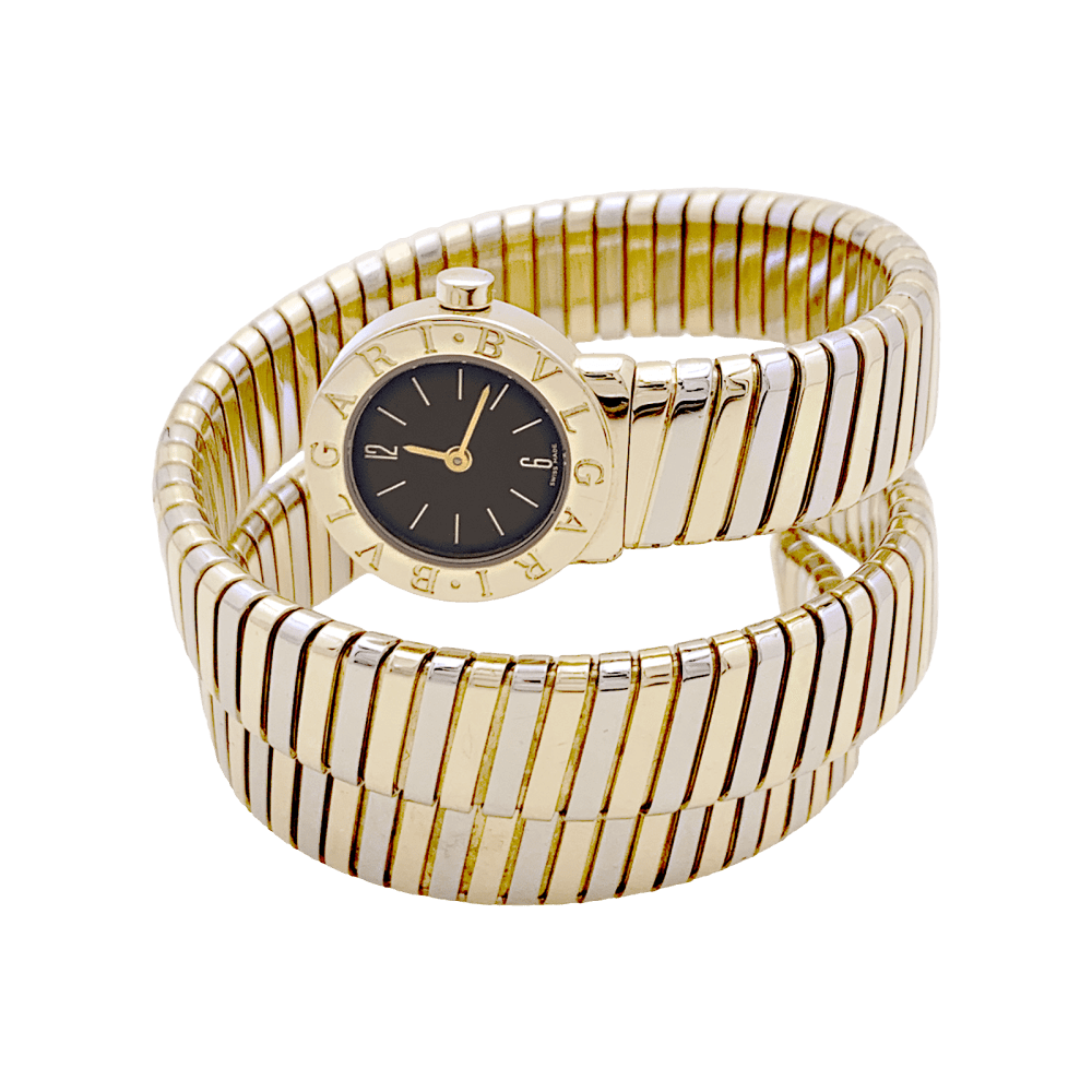 Montre BULGARI "Tubogas" en or jaune et or blanc - Castafiore