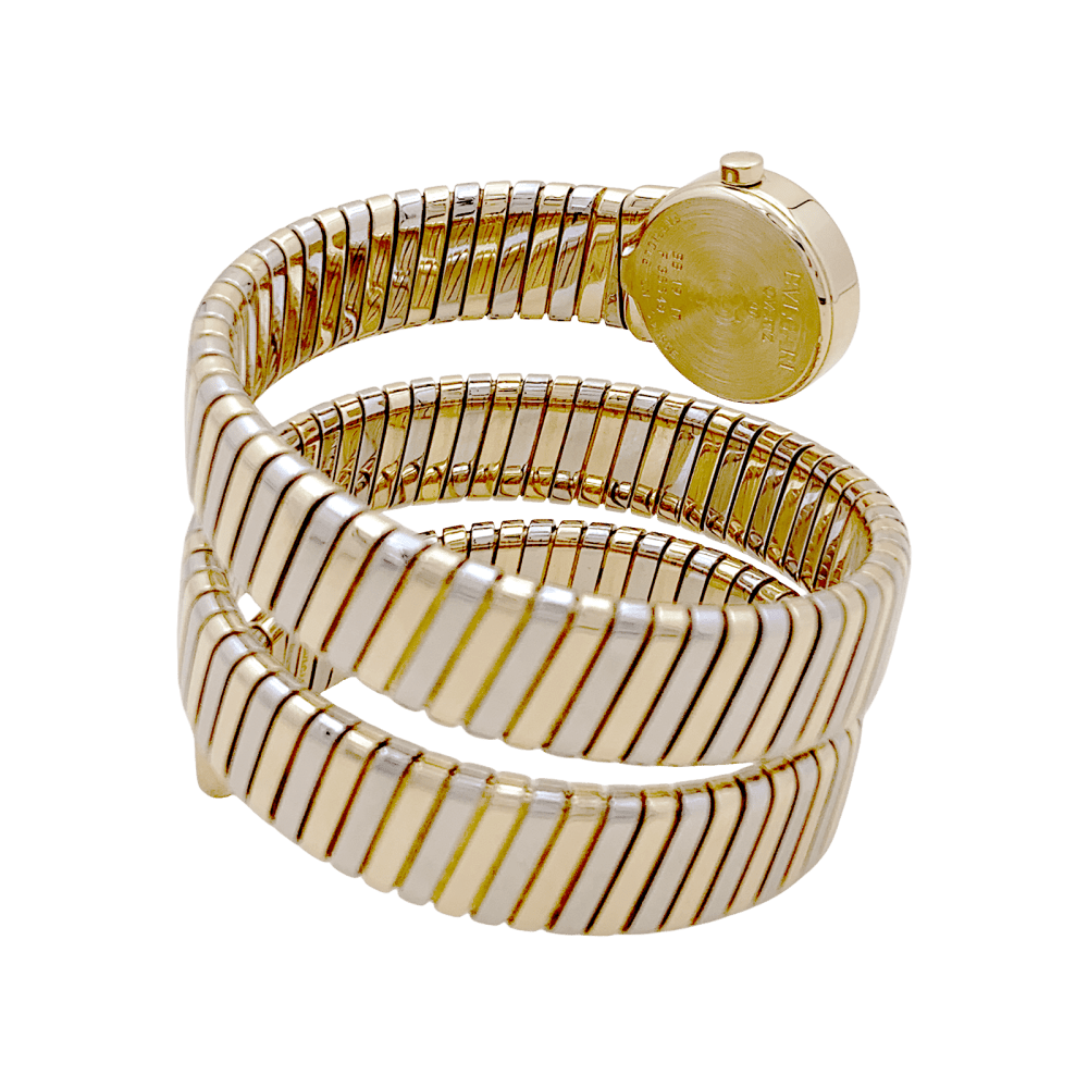 Montre BULGARI "Tubogas" en or jaune et or blanc - Castafiore