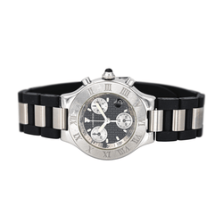 Montre CARTIER "21 Chronoscaph" en acier et quartz - Castafiore