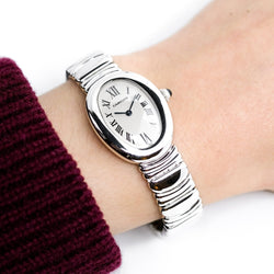 Montre CARTIER "Baignoire" en or blanc et quartz - Castafiore
