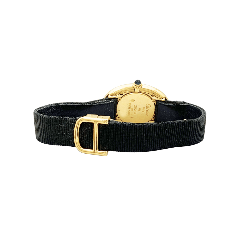 Montre CARTIER "Baignoire" en or jaune, acier et cuir - Castafiore