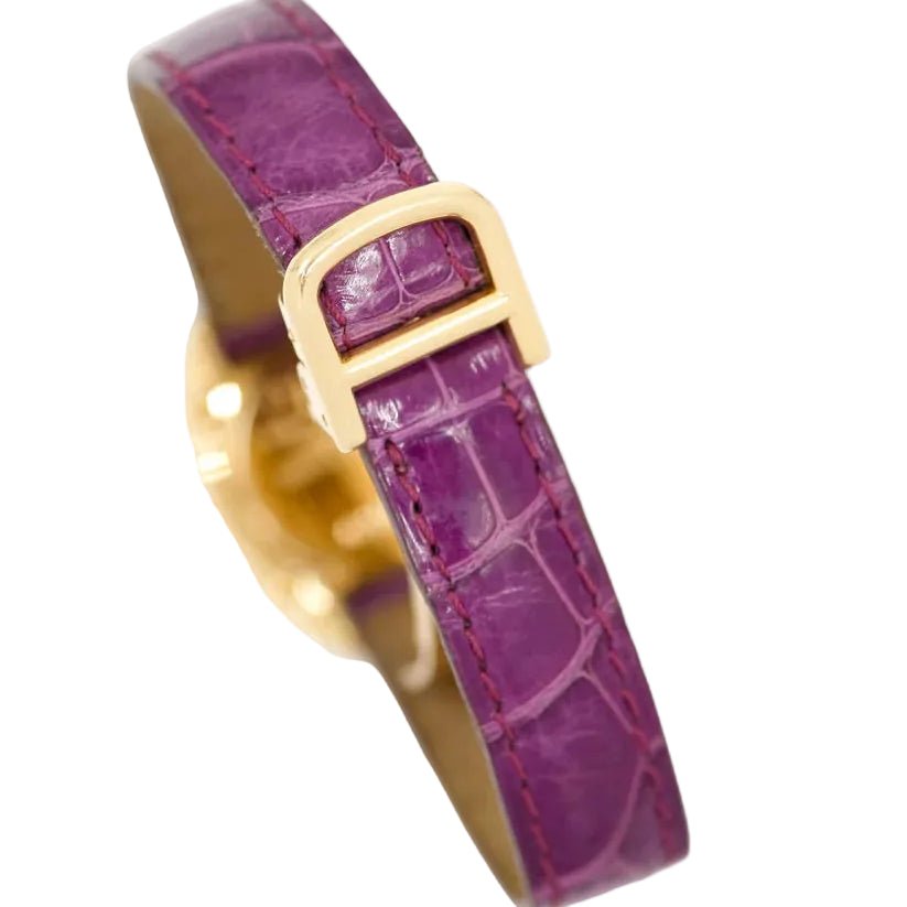 Montre CARTIER "Baignoire" en or jaune et cuir - Castafiore