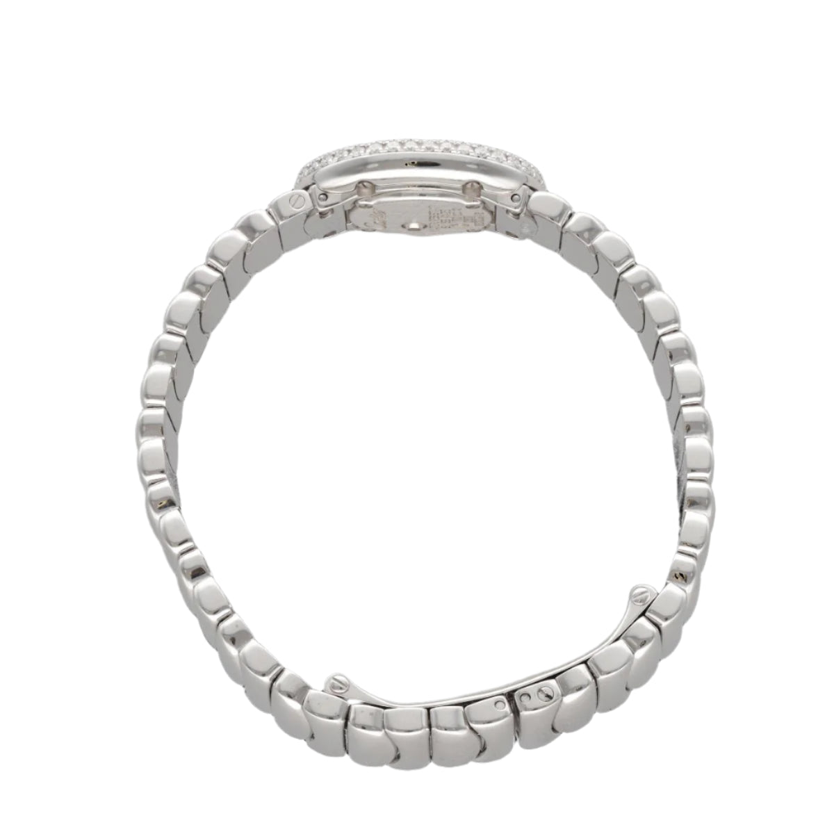 Montre Cartier Baignoire Mini de Dame en or gris 18k et diamants à quartz vers 2000. Ref : 2369. - Castafiore