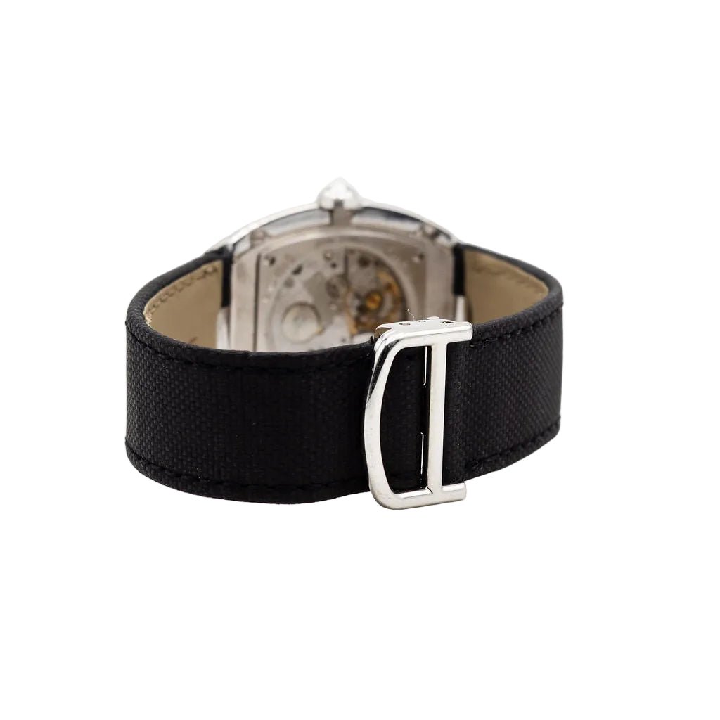 Montre CARTIER "Baignoire" XL en or blanc et diamants - Castafiore