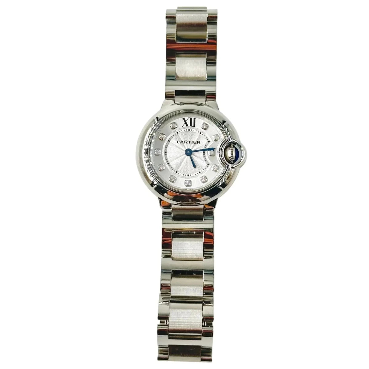 Montre CARTIER "Ballon Bleu de Cartier" en acier et diamants - Castafiore