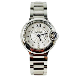 Montre CARTIER "Ballon Bleu de Cartier" en acier et diamants - Castafiore