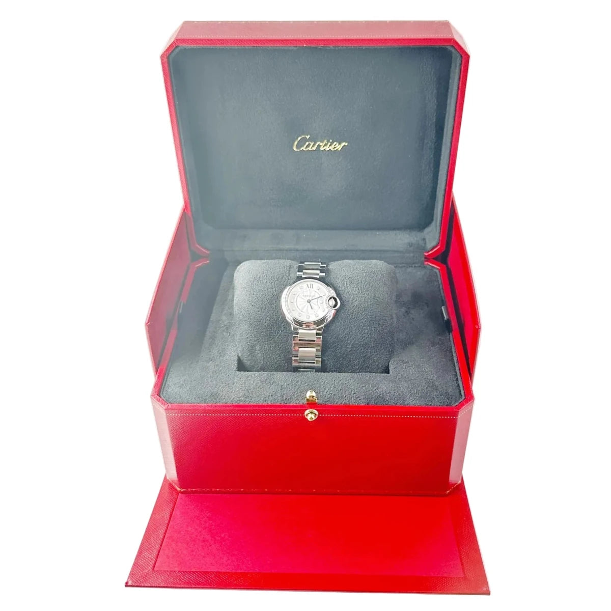 Montre CARTIER "Ballon Bleu de Cartier" en acier et diamants - Castafiore