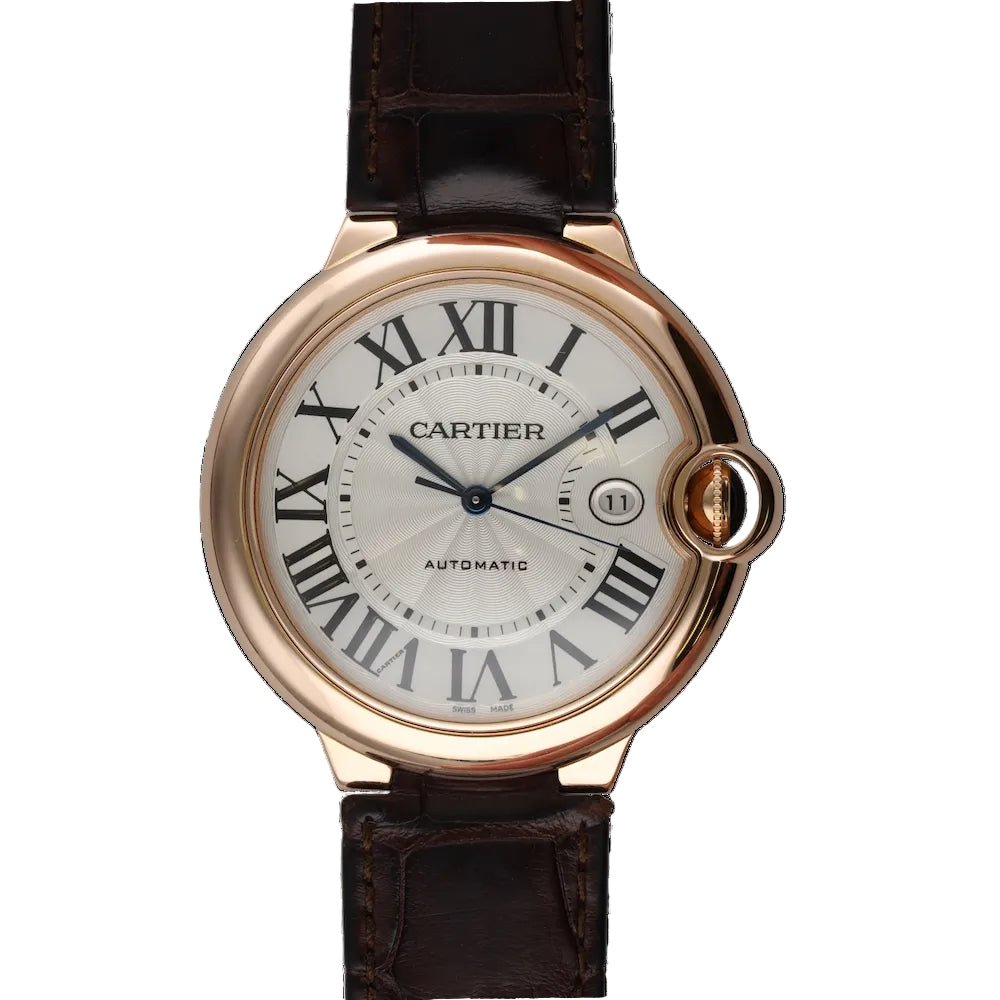 Montre CARTIER "Ballon Bleu" en or rose et cuir - Castafiore