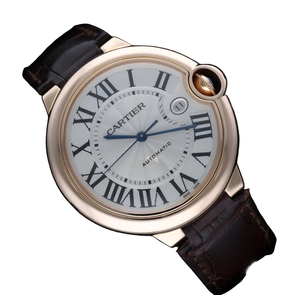 Montre CARTIER "Ballon Bleu" en or rose et cuir - Castafiore