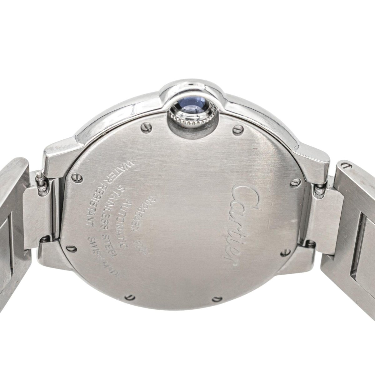 Montre CARTIER "Ballon" en acier et argent - Castafiore