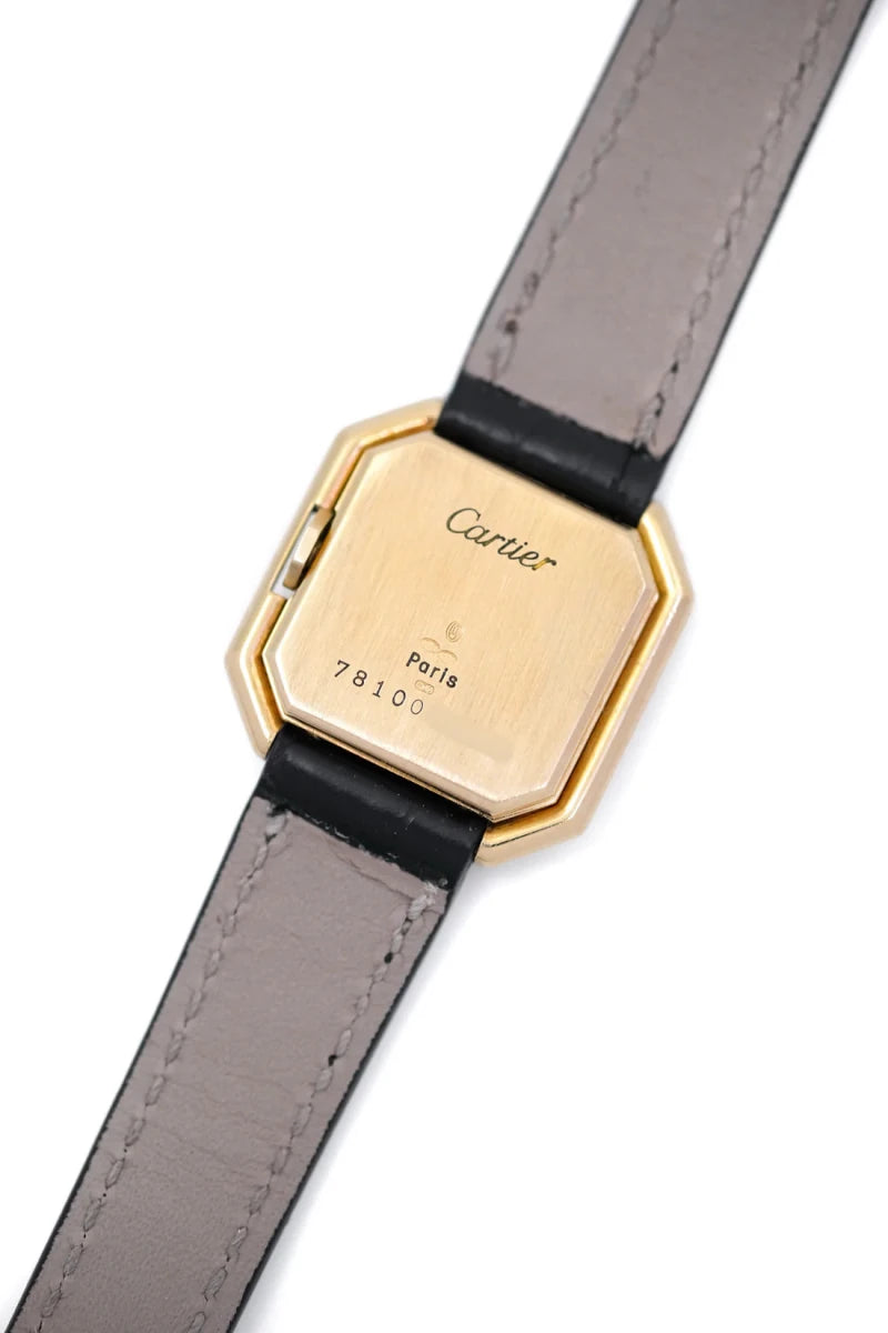 Montre CARTIER "Ceinture" PM en or jaune et cuir - Castafiore