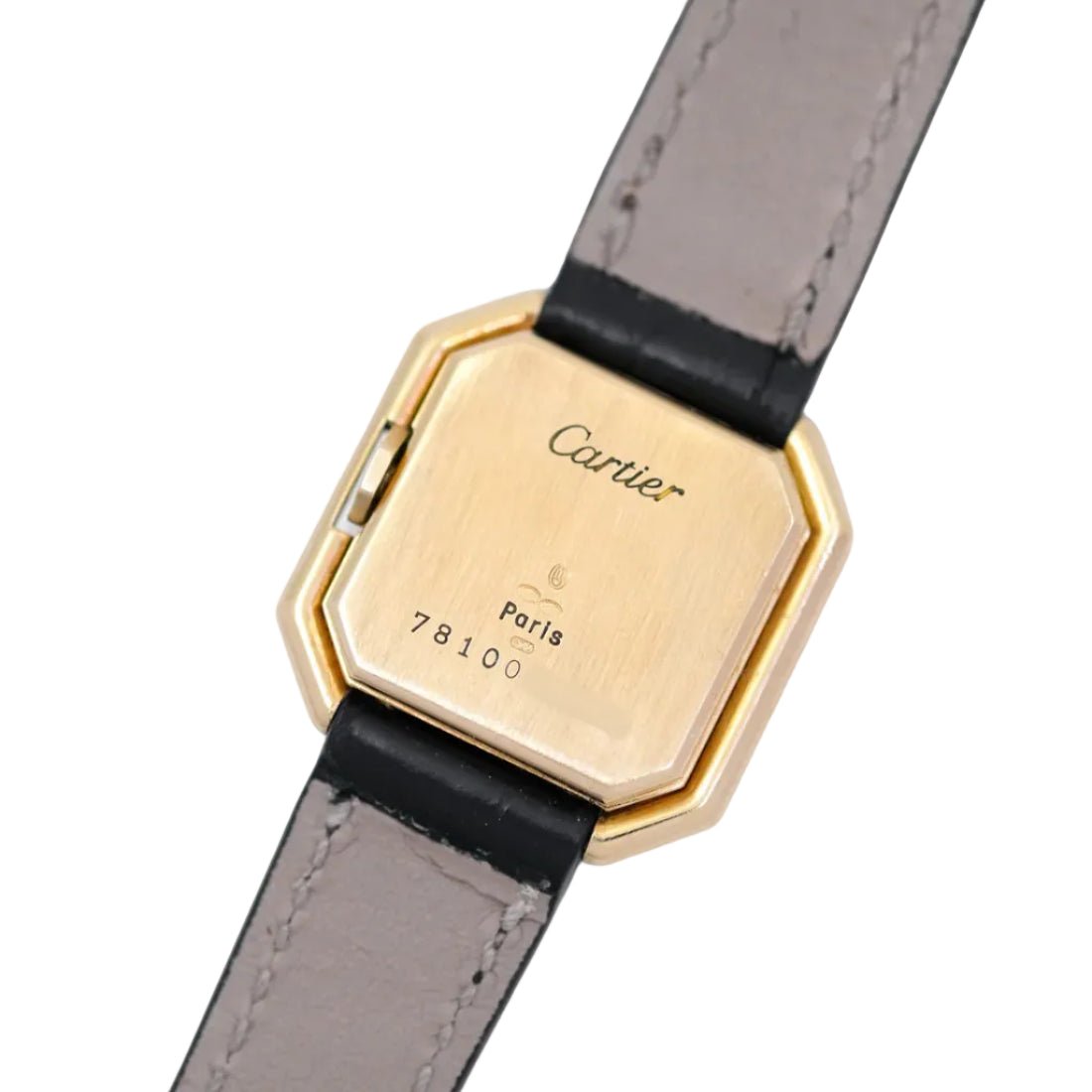 Montre CARTIER "Ceinture" PM en or jaune et cuir - Castafiore