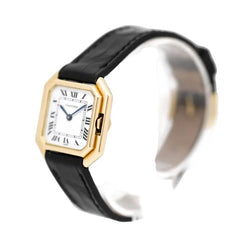 Montre CARTIER "Ceinture" PM en or jaune et cuir - Castafiore