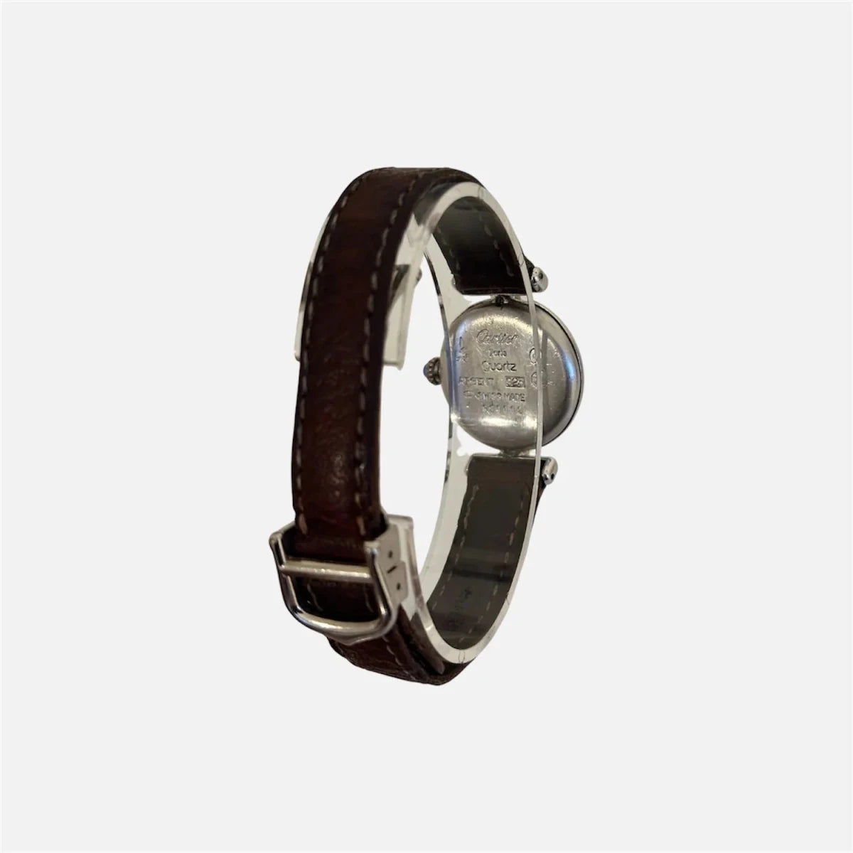 Montre CARTIER "Colisée" en argent et cuir - Castafiore