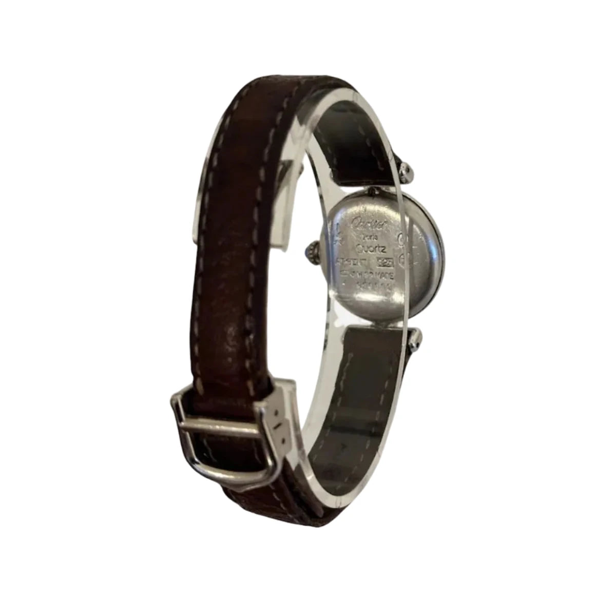 Montre CARTIER "Colisée" en argent et cuir - Castafiore