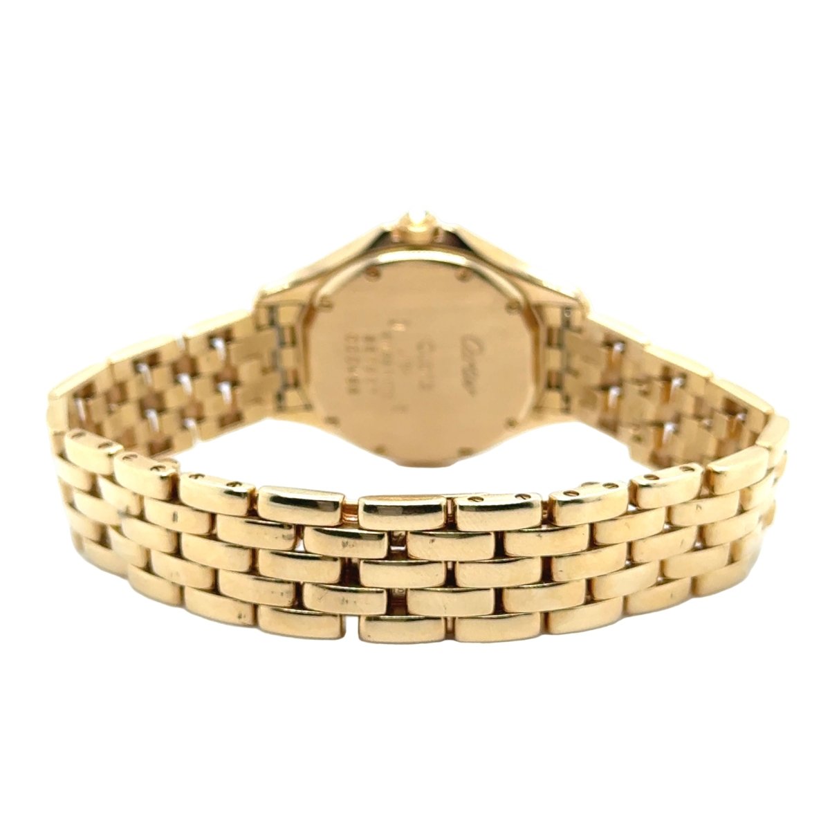 Montre CARTIER "Cougar" en or jaune, acier, quartz et diamants - Castafiore