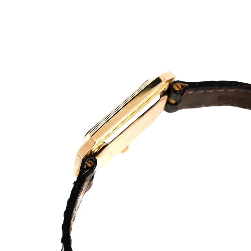 Montre CARTIER "Cristallor" en or jaune, or rose et cuir - Castafiore