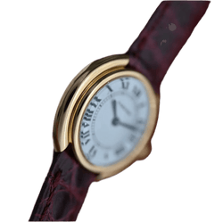 Montre CARTIER "Ellipse" en or jaune et cuir - Castafiore