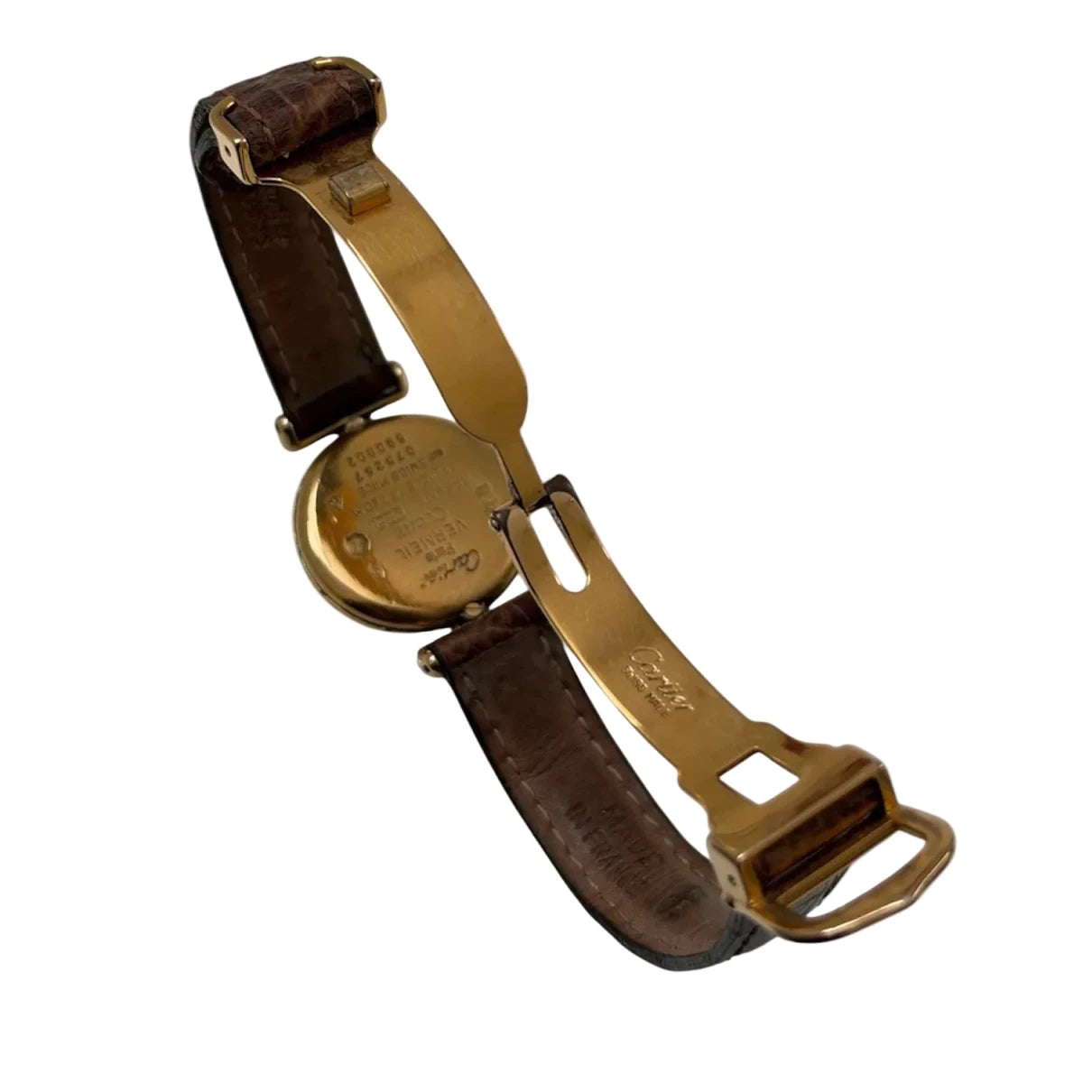 Montre CARTIER "Must Colisée" en vermeil et cuir - Castafiore