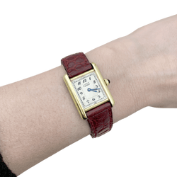 Montre CARTIER Must de Cartier en argent et cuir - Castafiore
