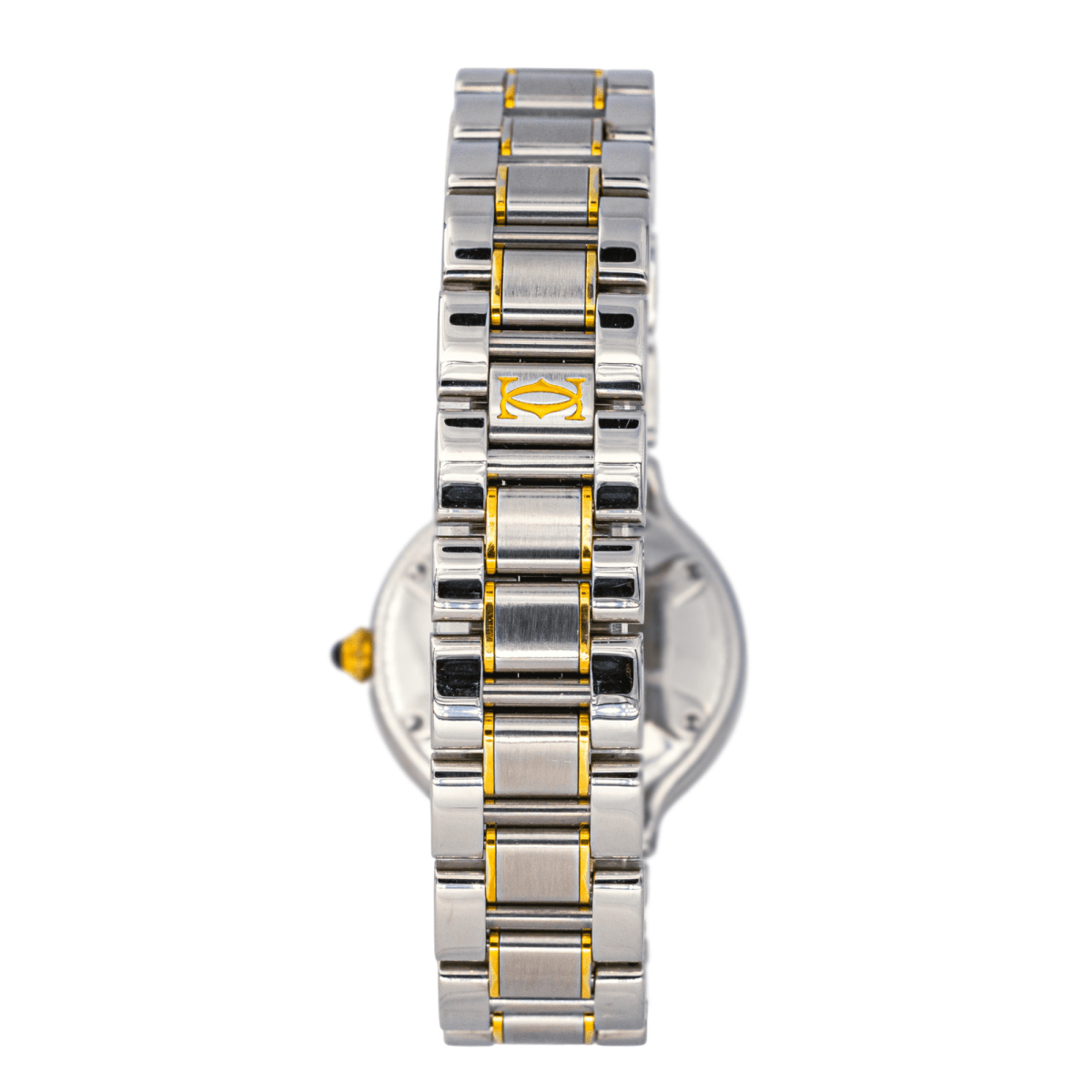 Montre CARTIER "Must de Cartier" en or jaune, acier, argent et quartz - Castafiore
