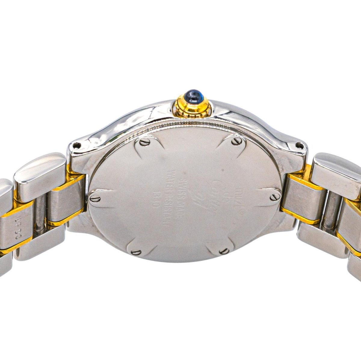 Montre CARTIER "Must de Cartier" en or jaune, acier, argent et quartz - Castafiore