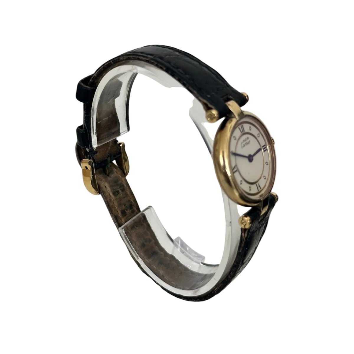 Montre CARTIER "Must de Cartier" en vermeil et cuir - Castafiore