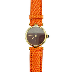 Montre CARTIER "Must de CARTIER Vendôme" en vermeil et cuir - Castafiore