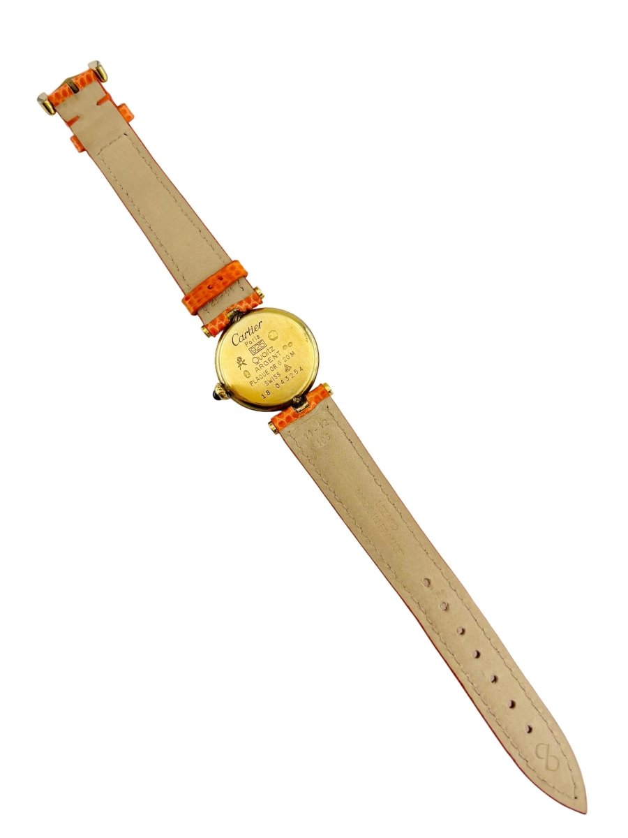 Montre CARTIER "Must de CARTIER Vendôme" en vermeil et cuir - Castafiore