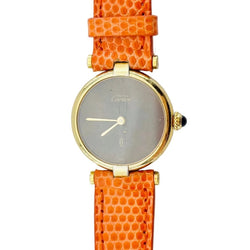 Montre CARTIER "Must de CARTIER Vendôme" en vermeil et cuir - Castafiore