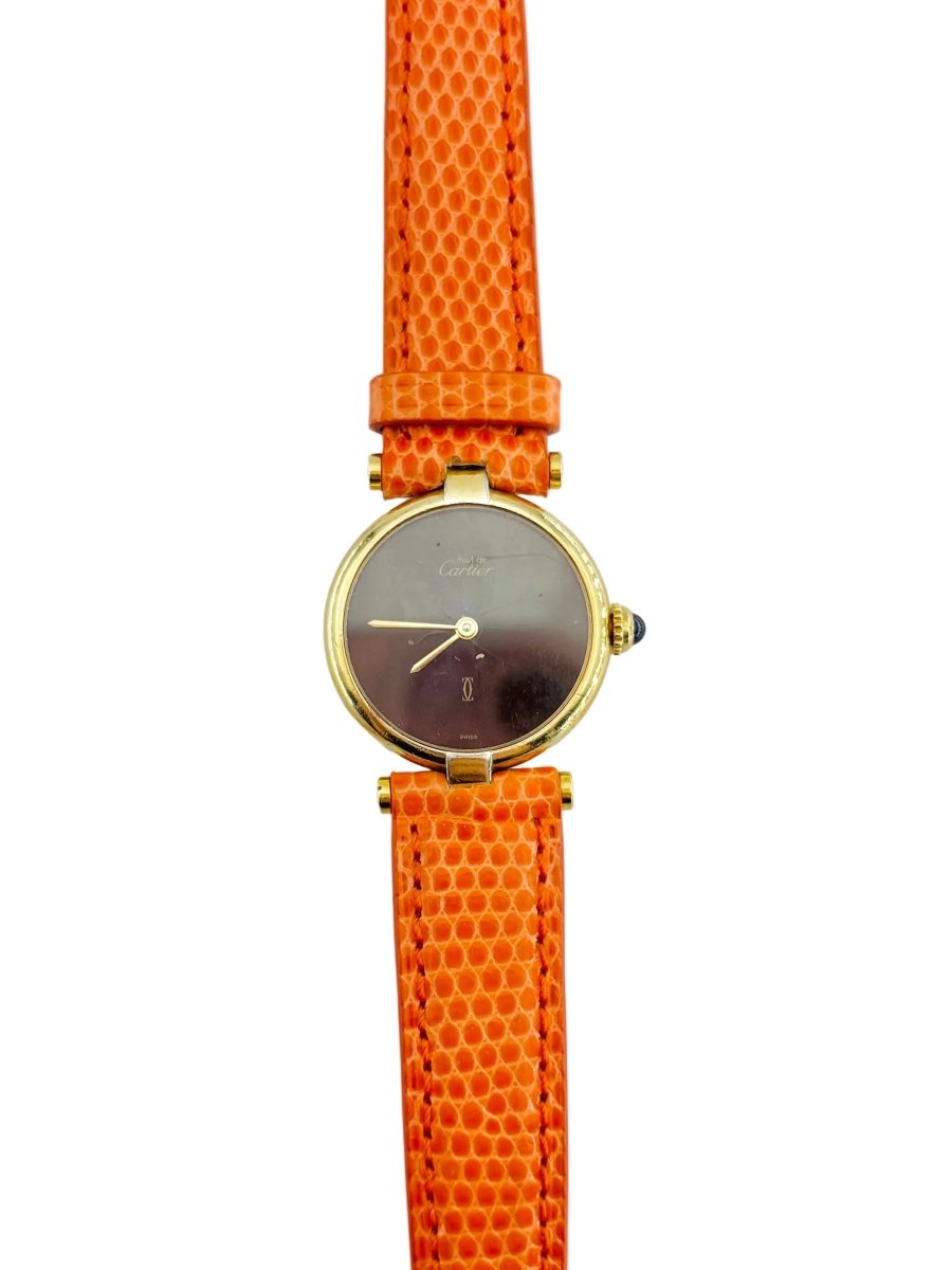 Montre CARTIER "Must de CARTIER Vendôme" en vermeil et cuir - Castafiore