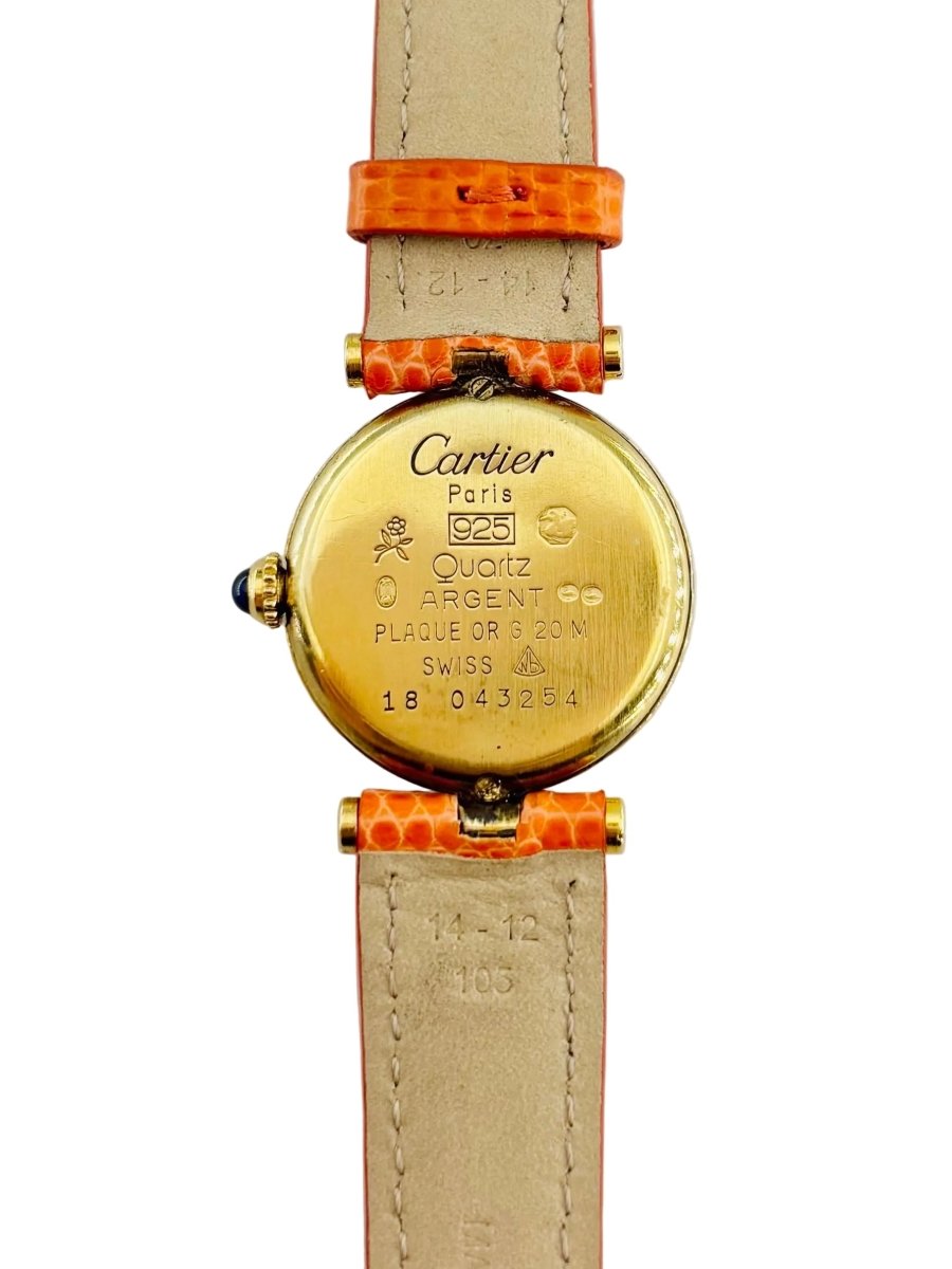Montre CARTIER "Must de CARTIER Vendôme" en vermeil et cuir - Castafiore